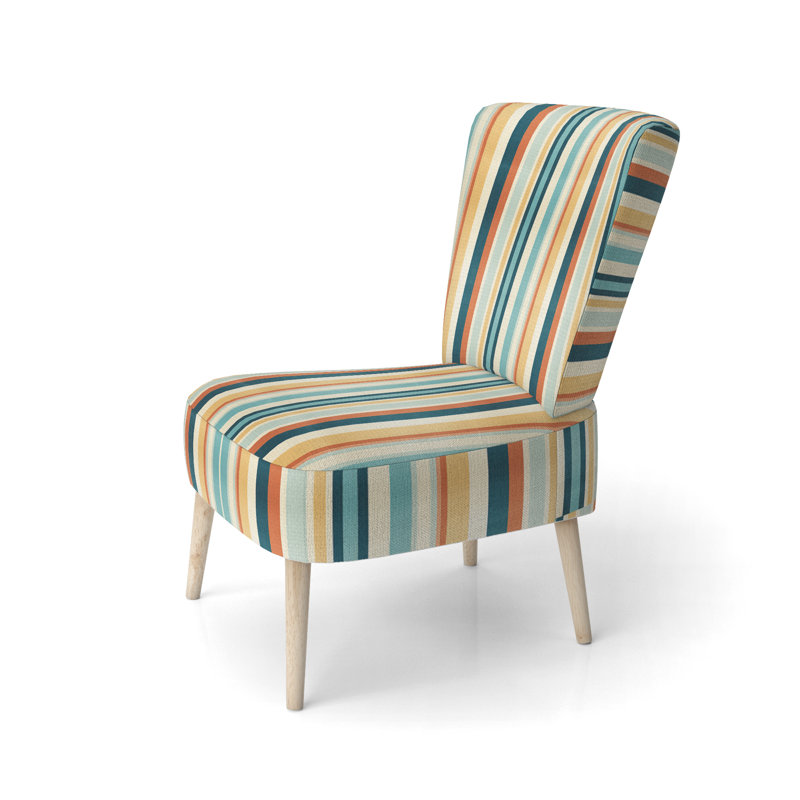 Chaise d'appoint rembourrée Nomadic, Orange/Teal