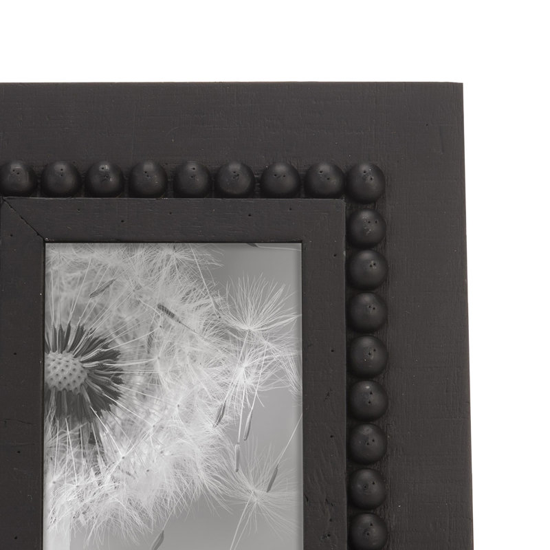 Black Wood Beaded Picture Frame