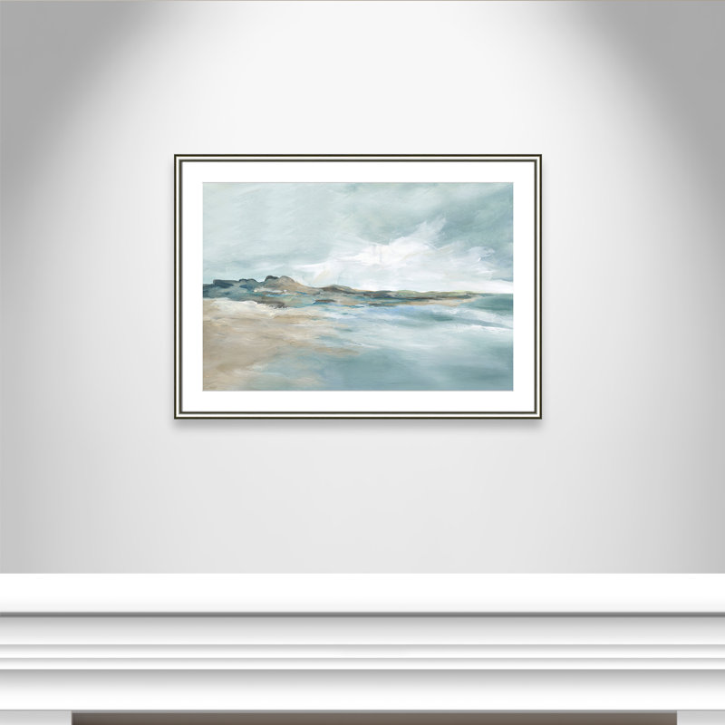 Imprimé Sandpoint par Carol Robinson, Reproduction encadrée avec passe-partout, H 26,75 po x l 36,75 po x P 0,875 po