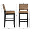 Chaise de bar en cuir végétalien Reid-761954171-761954170