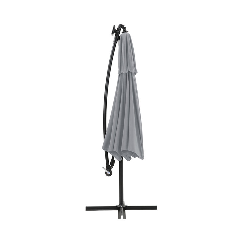 Hamill 291cm Lighted Cantilever Parasol, Light Grey