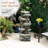 Outdoor Rock Fountain with Lights