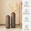 Vases de plancher cylindriques en métal doré avec finition vert-de-gris