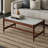 Jasmeet Genuine Marble Solid Wood Coffee Table-98716464