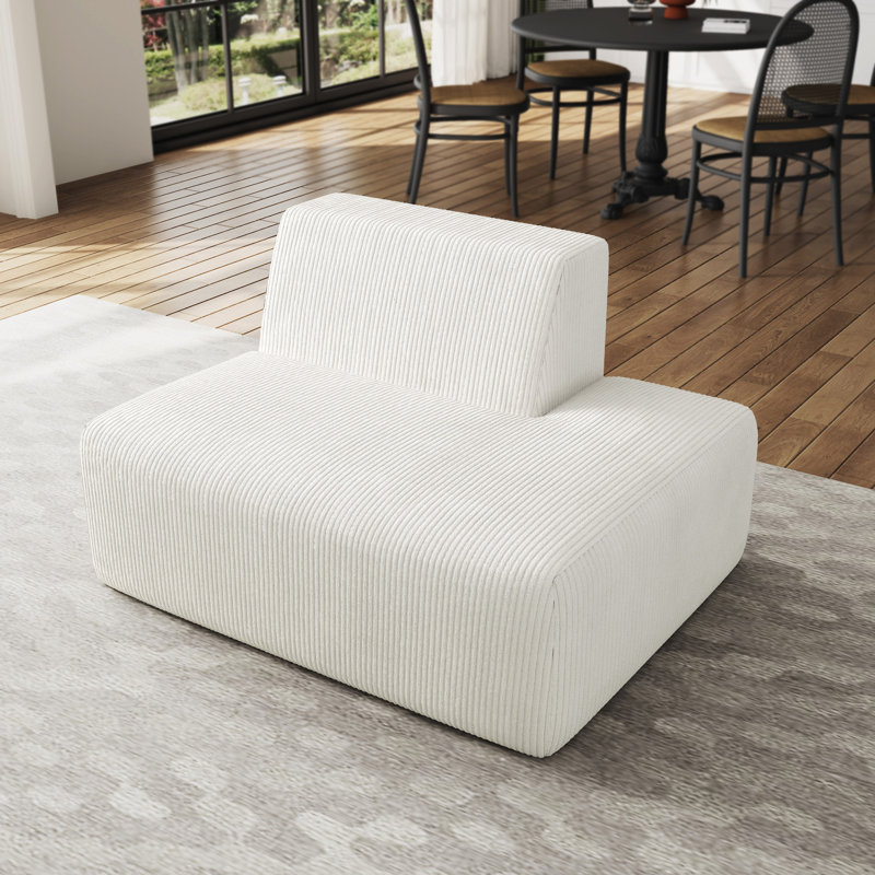 128.8Cm Wide Side Chair, Beige