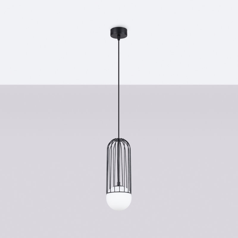 Bonine 1 - Light Stainless Steel Pendant, Black