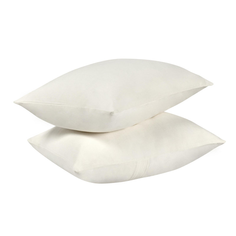 Paloma Hemp Fabric Ochre Amber Standard Sham, Queen, Ivory