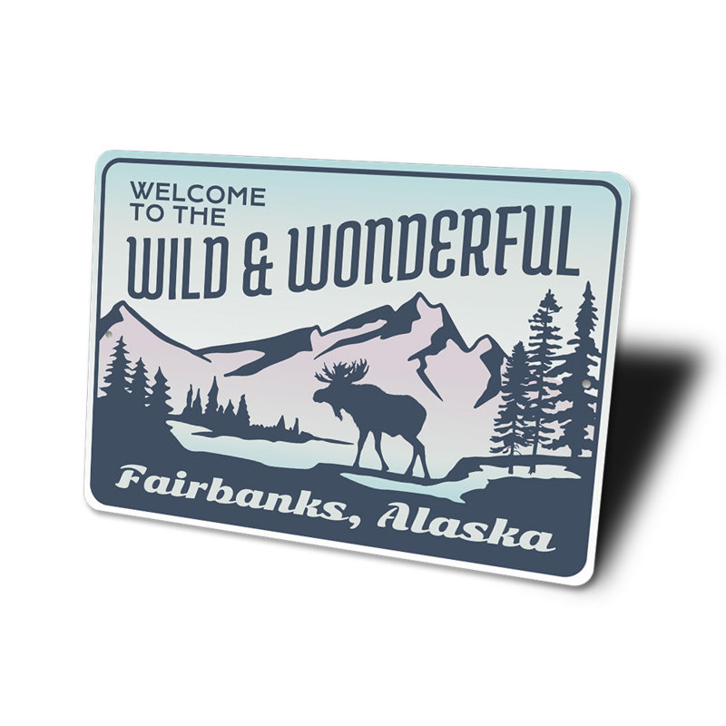 Panneau en aluminium Wild and Wonderful Alaska, H 12 po x l 18 po x P 0,06 po