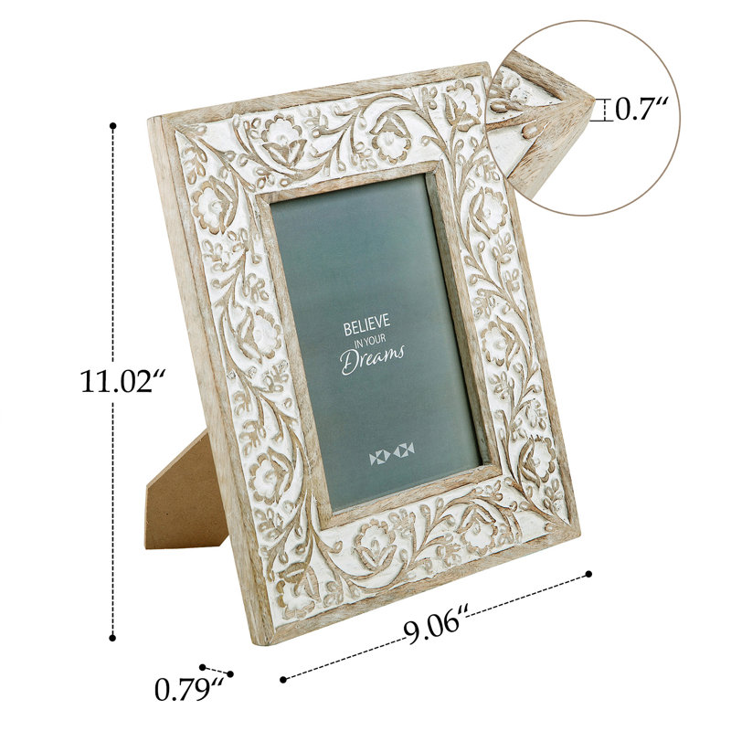 Lille Beige Wood Embossed Picture Frame