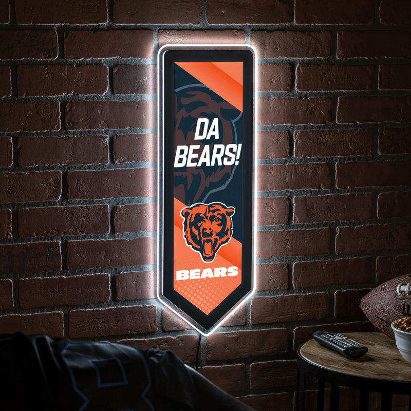 Plaque murale lumineuse NFL, Chicago Bears