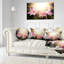 Grandes fleurs roses avec lumière du soleil - coussin à imprimé floral-29488217-29488214