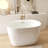 43" Premium Acrylic Freestanding Bathtub With Seat