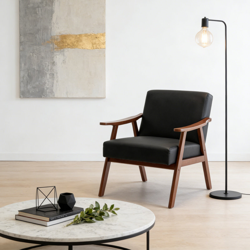 Chaise rembourrée en similicuir PU