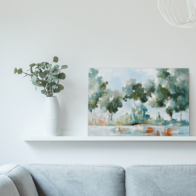 Peinture sur toile tendue, H 12 po x l 16 po x P 1,5 po
