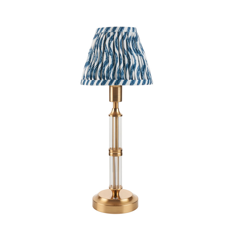 Morton Rechargeable Metal Table Lamp, Marlin Blue