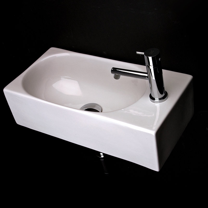 Tre 19.5'' L Bathroom Sink, Single Hole Faucet