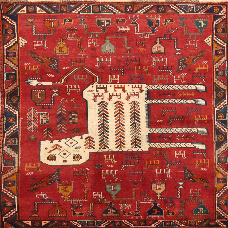Southwestern Indoor Rug, Square 4'