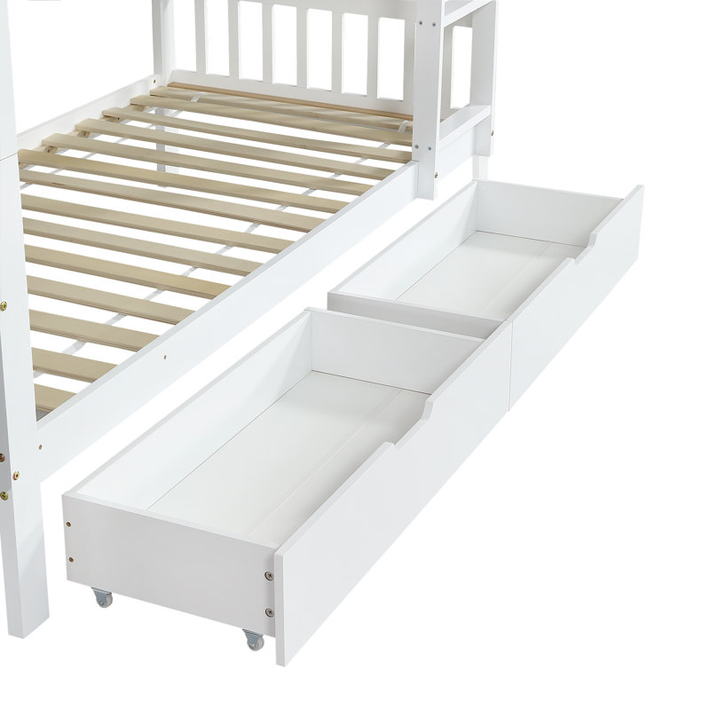 Gopal Single (3') Solid Wood Drawers Bed