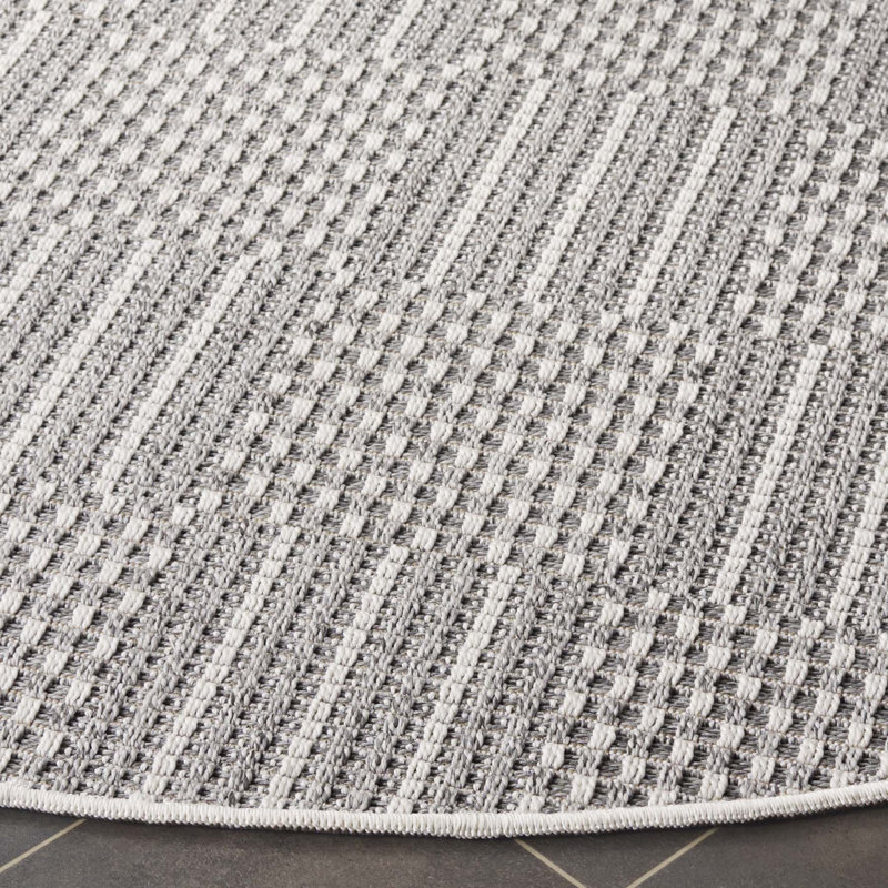 Kyondra Sisal All-Weather Performance Geometric Indoor/Outdoor Area Rug, Round 6'7"