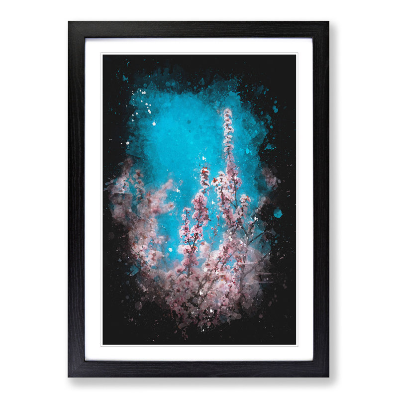 Petals of Pink Cherry Blossom Tree - Picture Frame Graphic Art Print, 45cm H x 33cm W x 2cm D, Black Framed