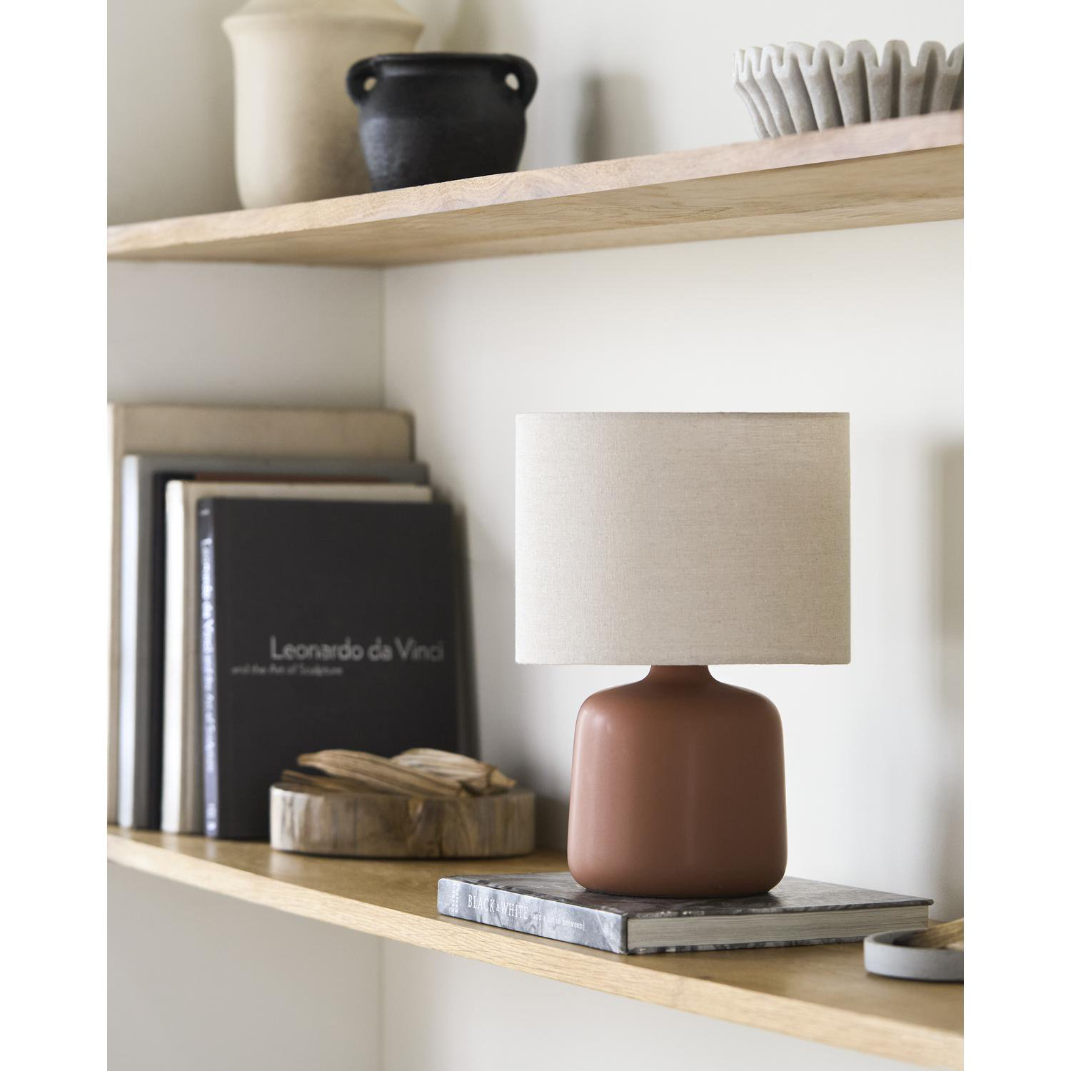 Ebern Designs Pramit Table Lamp in Burnt Orange | Wayfair