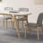 Small flat ash wood rectangular dining table set-110486509