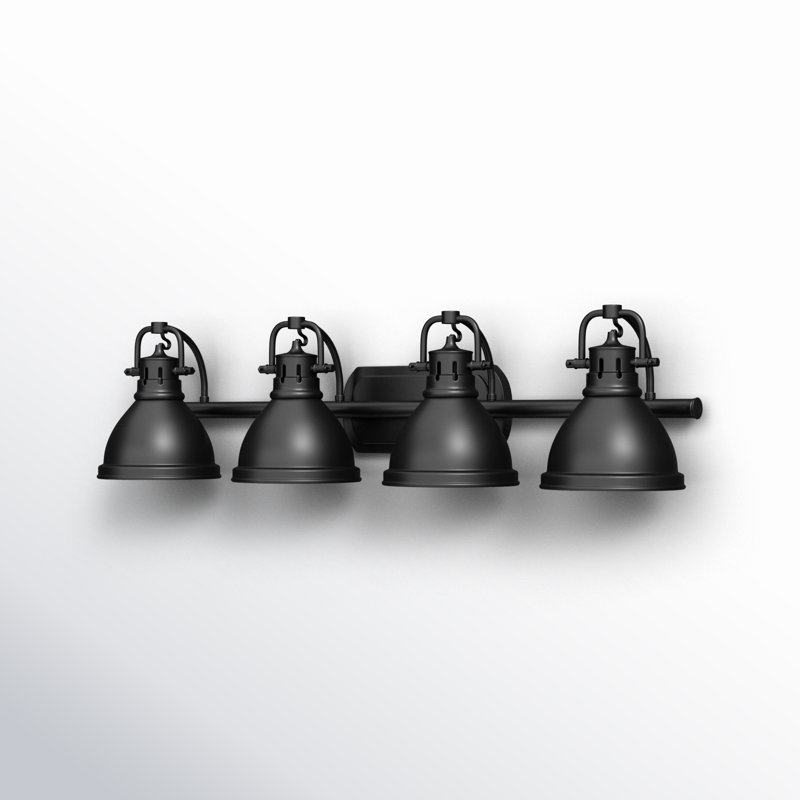 Calico 4 - Light Dimmable Vanity Light, Matte Black, Matte Black