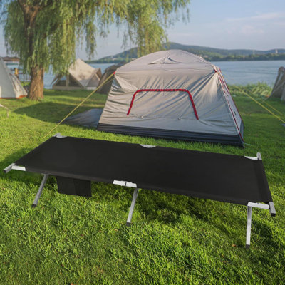 Portable Foldable Camping Cot For Adults, Lightweight Outdoor Bed With Carry Bag, Ideal For Hiking, Hunting And Travel