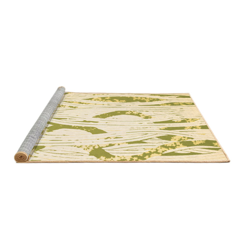 Washable Abstract Indoor Rug, Square 4'