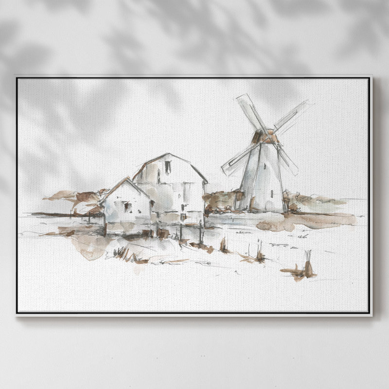Old Mill Farm I, Blanc, H 17 po x l 25 po x P 2 po