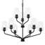 Lustre à neuf lumières avec verre transparent Celino-2083214036