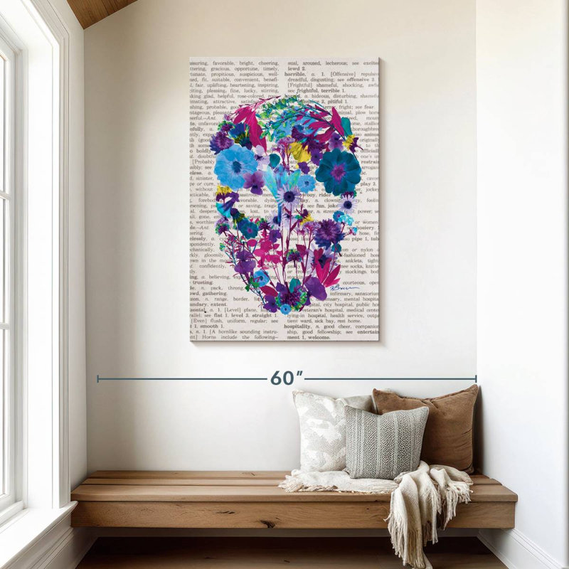 Crâne botanique Kerner I, H 45 po x l 30 po