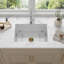 Évier de cuisine encastré 27 "x 19" x 10 "en argile réfractaire à double cuve en porcelaine blanche