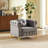 Velvet Chesterfield Sofa With Round Pillows