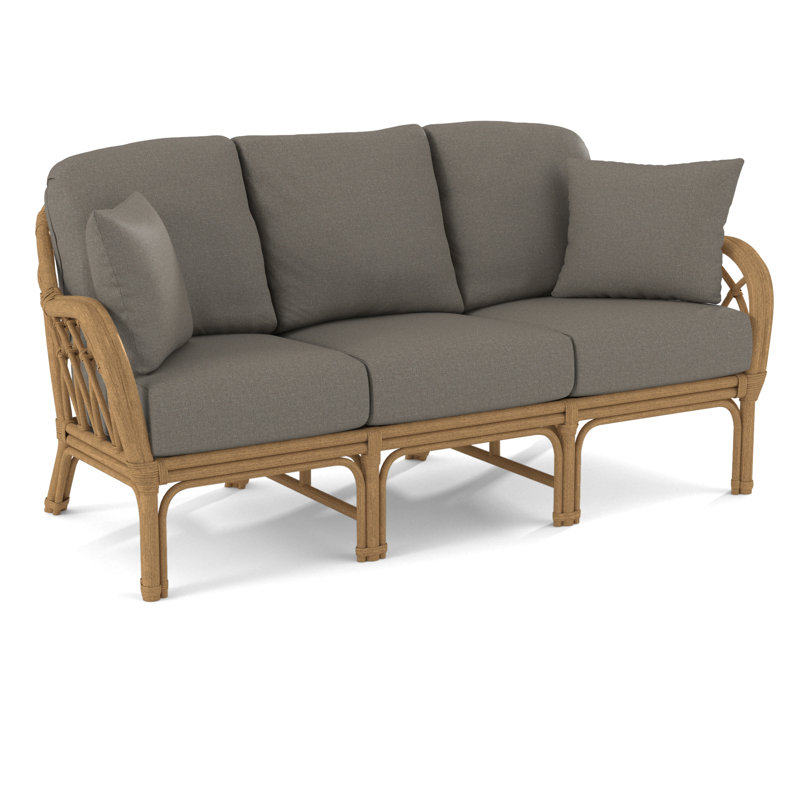 Edgewater Upholstered 79'' Sofa, Gray Sugar Performance; 0863-84, Honey