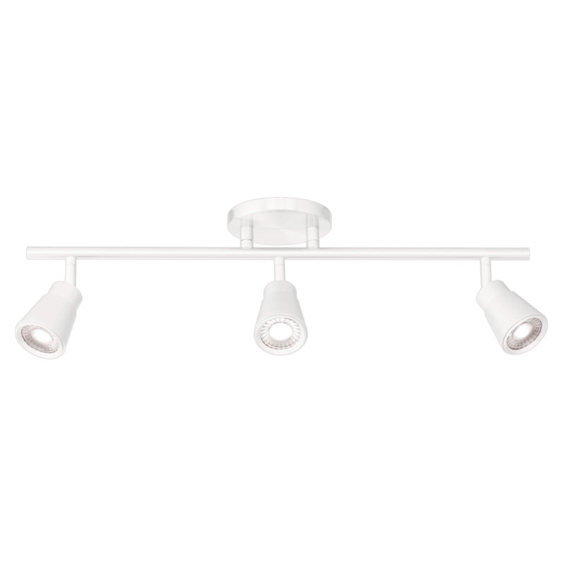 Solo 5'' 3 -Light Fixed Track Track Kit with Dimmable and Adjustable Head, White