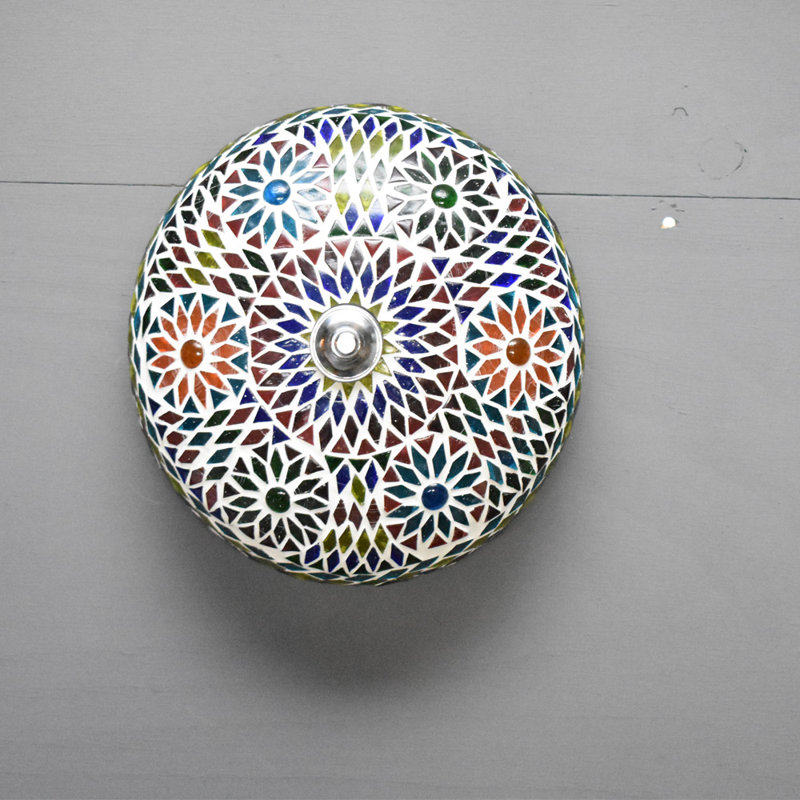 Chauvin Glass Flush Mount, Multicolour