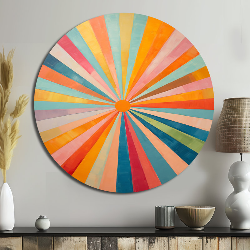 Jack - Décoration abstraite ronde en métal, H 36 po x l 36 po 