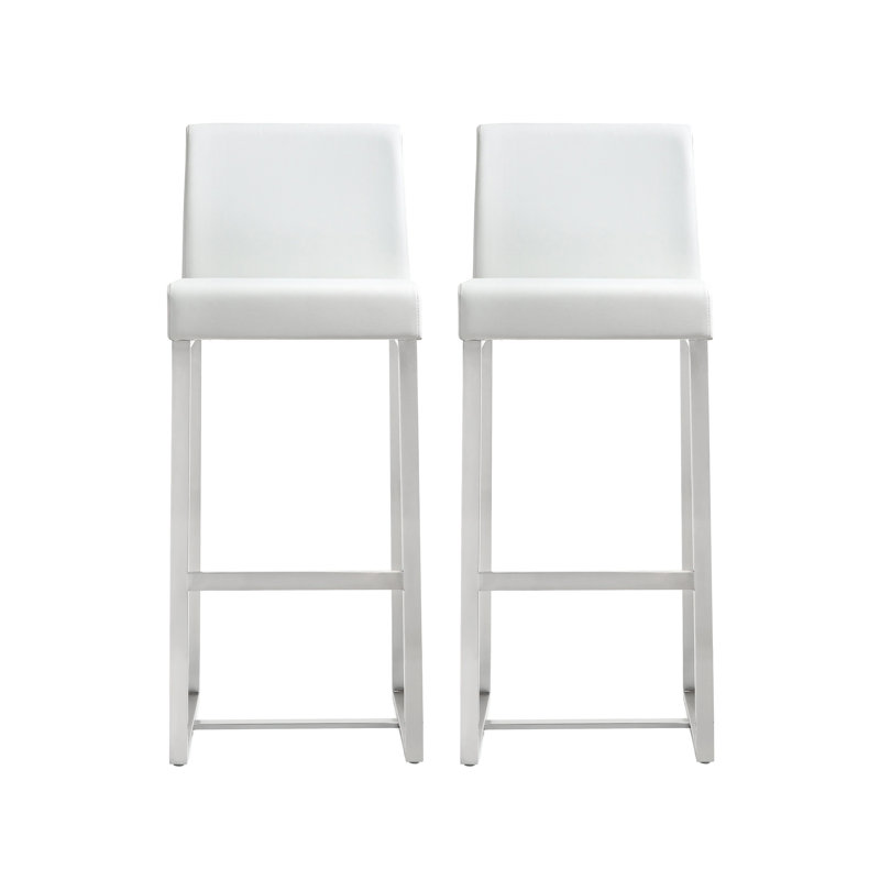 Tabouret Orville, Blanc, Tabouret (assise de 30,7 po de hauteur), Argent