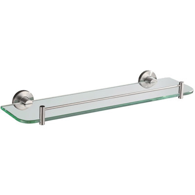 Tablette murale ronde en verre simple Charleigh