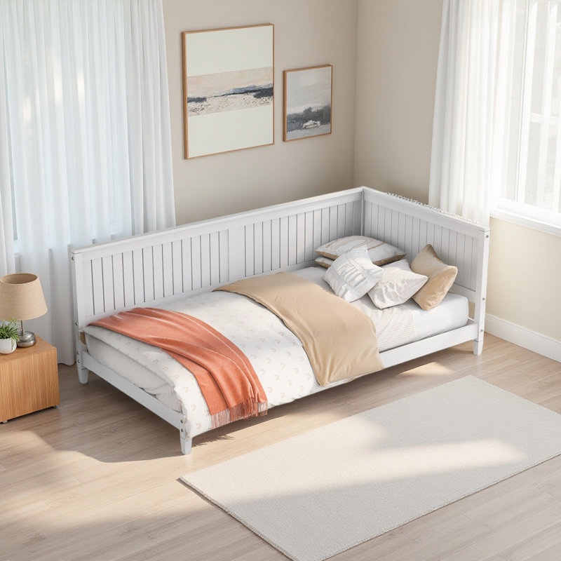Wood Daybed/Sofa Bed, Twin, White