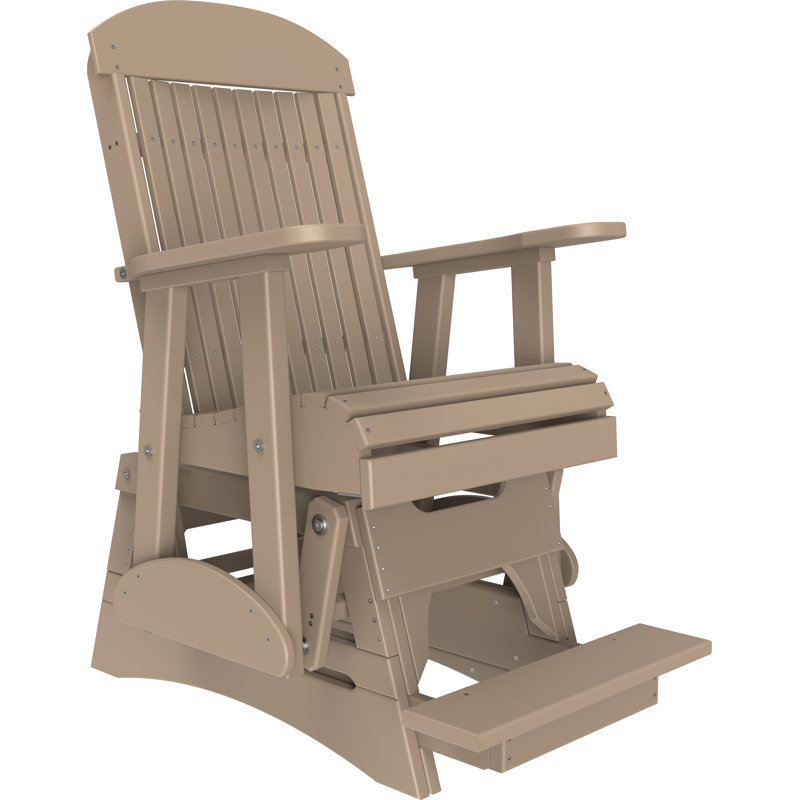 Chaise d'extérieur coulissante en polywood, Brun foncé
