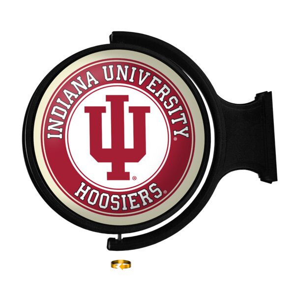 The Fan-Brand Indiana Hoosiers: Round Slimline Lighted Wall Sign | Wayfair