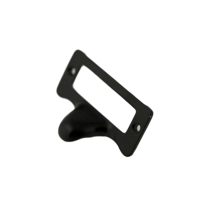 File Label Holder w/ Finger Pull, Matte Black