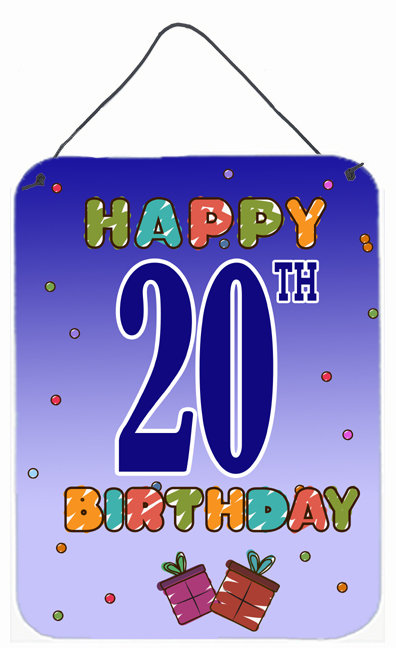 Happy 20th Birthday by Denny Knight Textual Art Plaque