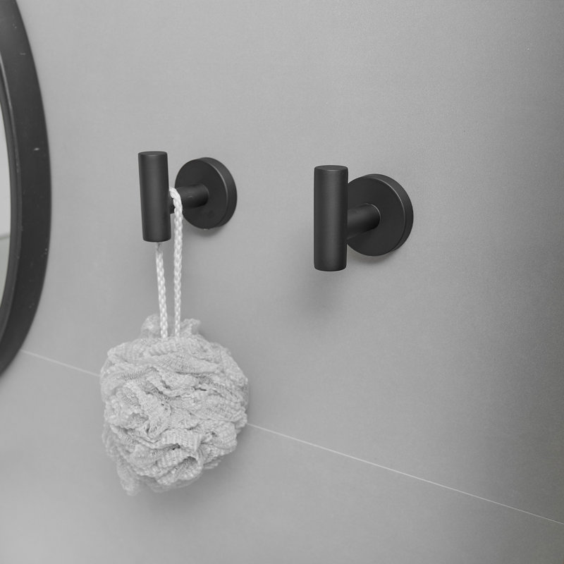Wall Towel Hook, Matte Black