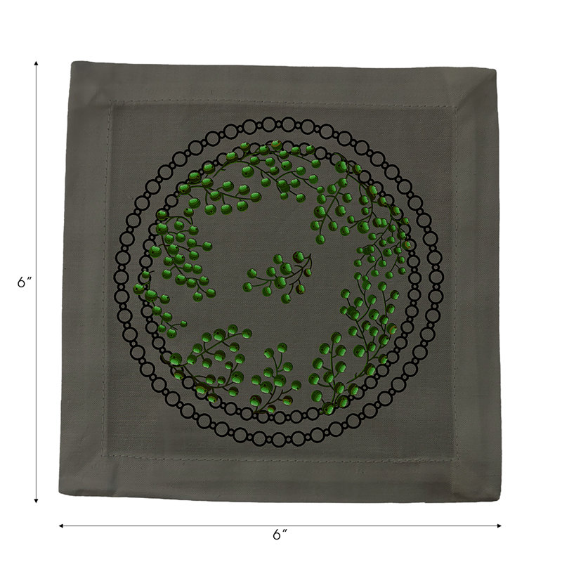 Square Napkins, Anthracite Green