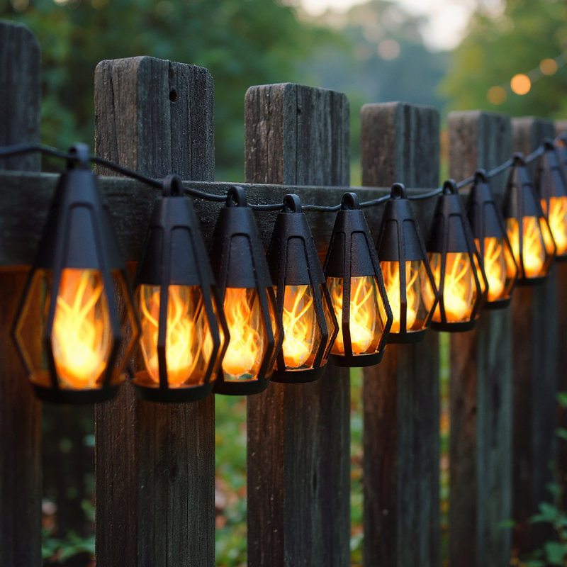Guirlande solaire Fox Flame (10 lumières)