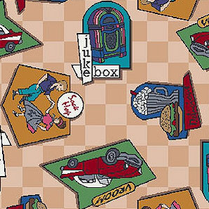 Tapis Just for Kids Fabulous Fifties, Rectangle 7 pi 8 po x 10 pi 9 po