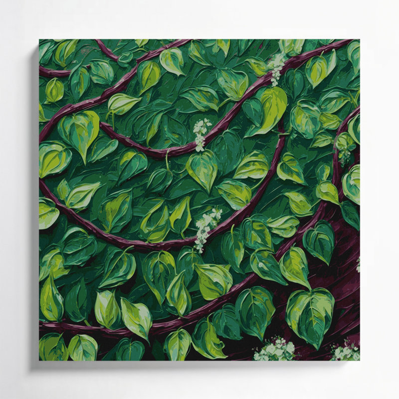 Art mural sur toile légumes épinards Malabar, H 12 po x l 12 po